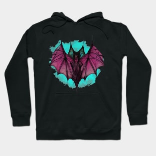 Gothic Bat Digital Painting Hoodie